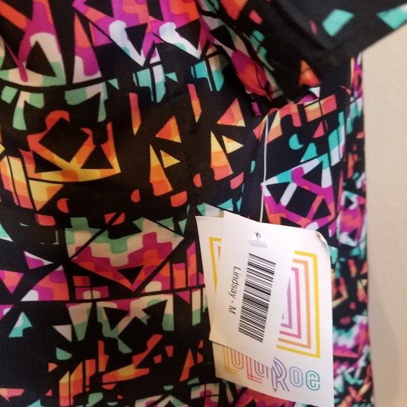 LuLaRoe Lindsay Kimono Open Cardigan Size M Black - Picture 3 of 3